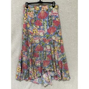 Matilda Jane Day Dreaming Skirt Womens Size M Multicolor Floral Maxi Faux Wrap